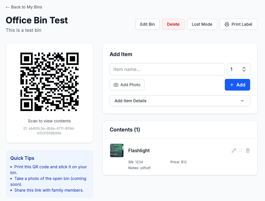 Visual Inventory Interface